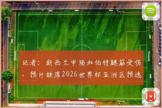 记者：新西兰中场加伯特腿筋受伤，预计缺席2026世界杯亚洲区预选赛对阵伊朗关键战，球队中场面临重组